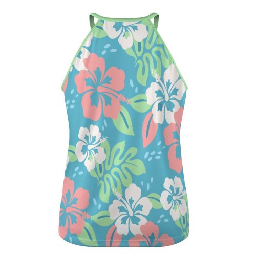 SimiShoo Retro Beach Strappy Top Women's Round-Neck Vest