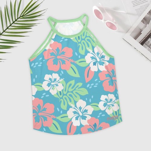 SimiShoo Retro Beach Strappy Top Women's Round-Neck Vest