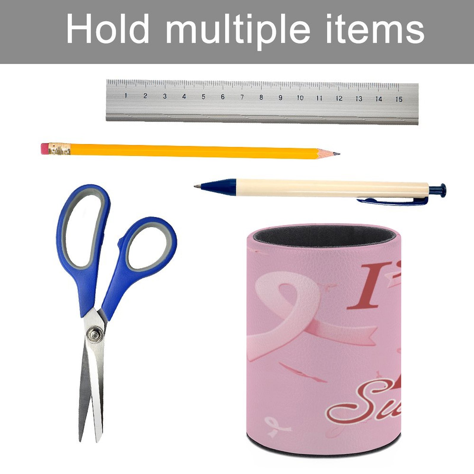 Breast Cancer Awareness Pen Holder Round Pen Holder