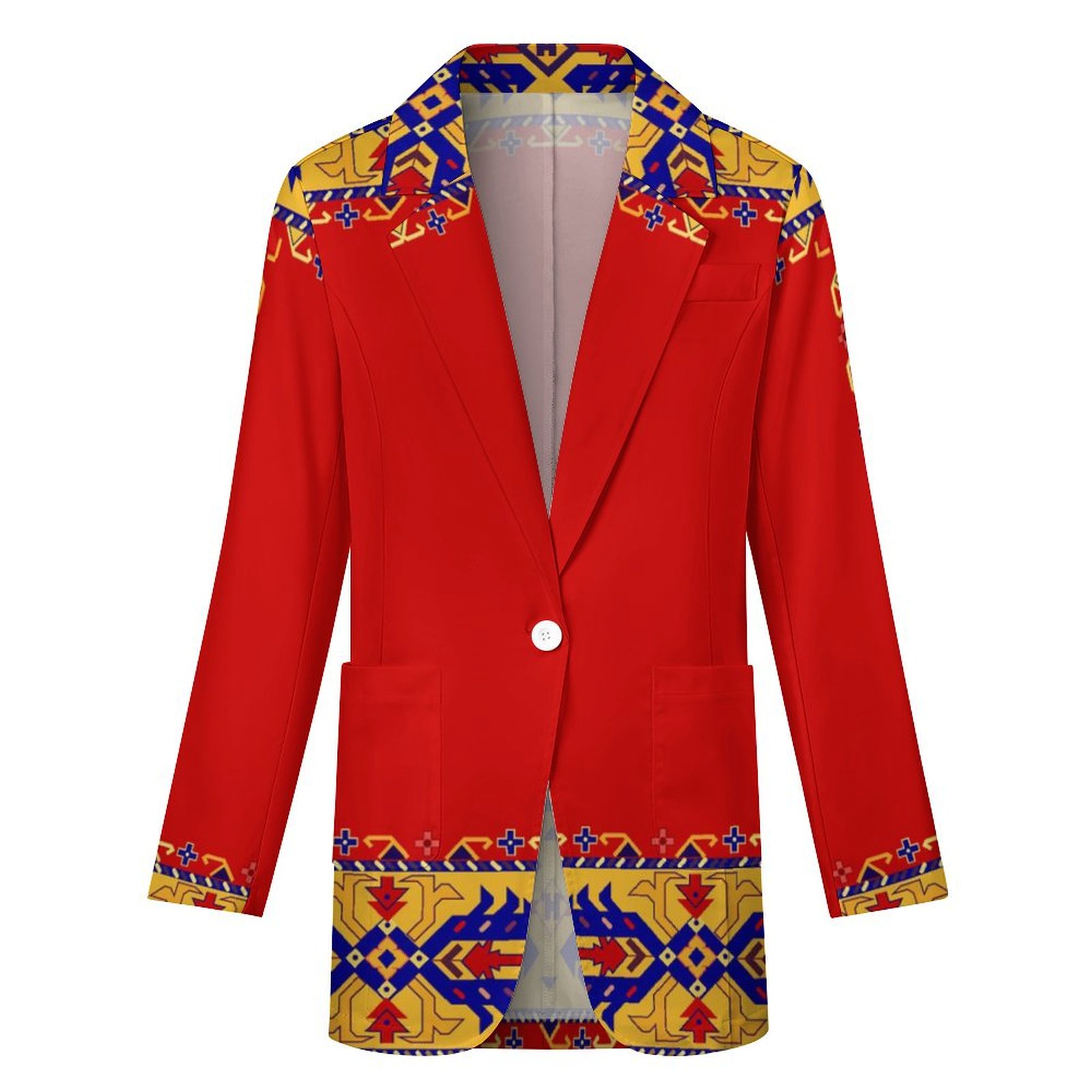 Armenian Folk All Over Print Women's Blazer