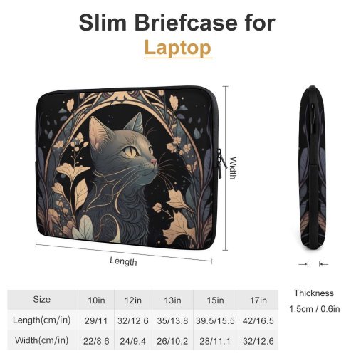 Mystic Cat Laptop Sleeve Laptop Sleeve (Multiple Sizes)