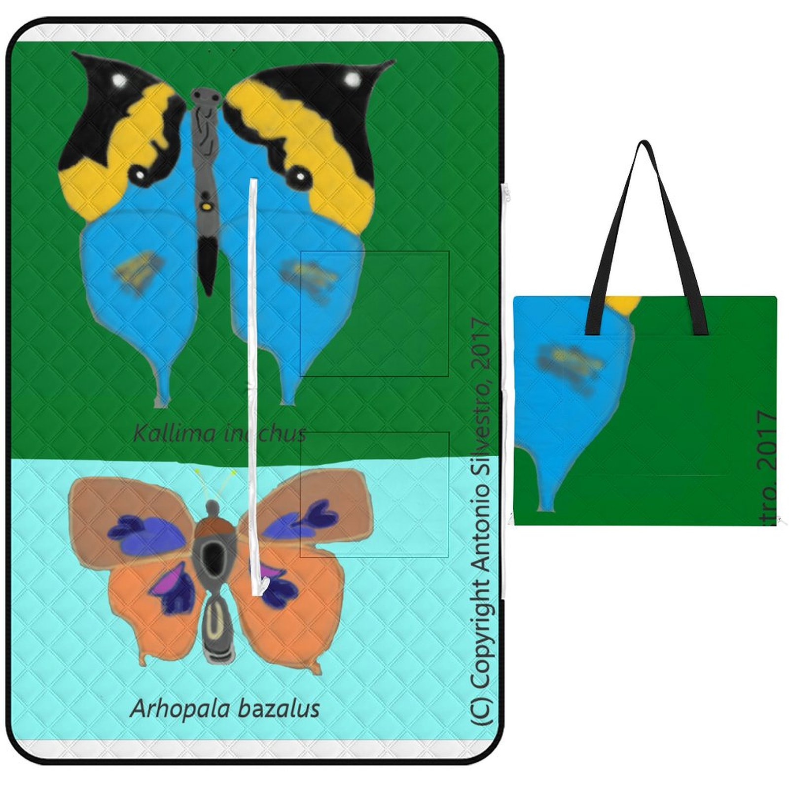 Zipper style picnic mat