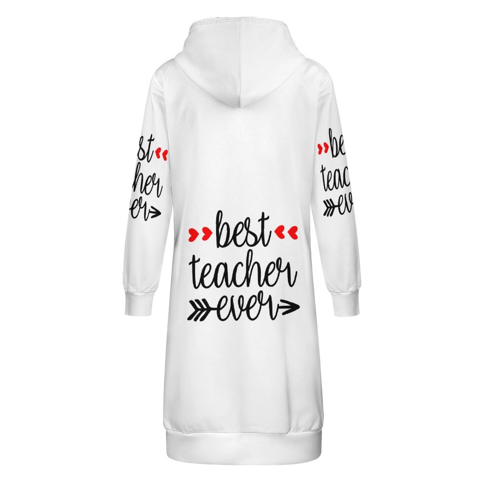 Best Teacher Ever Women's Hooded Sweatshirt Dress