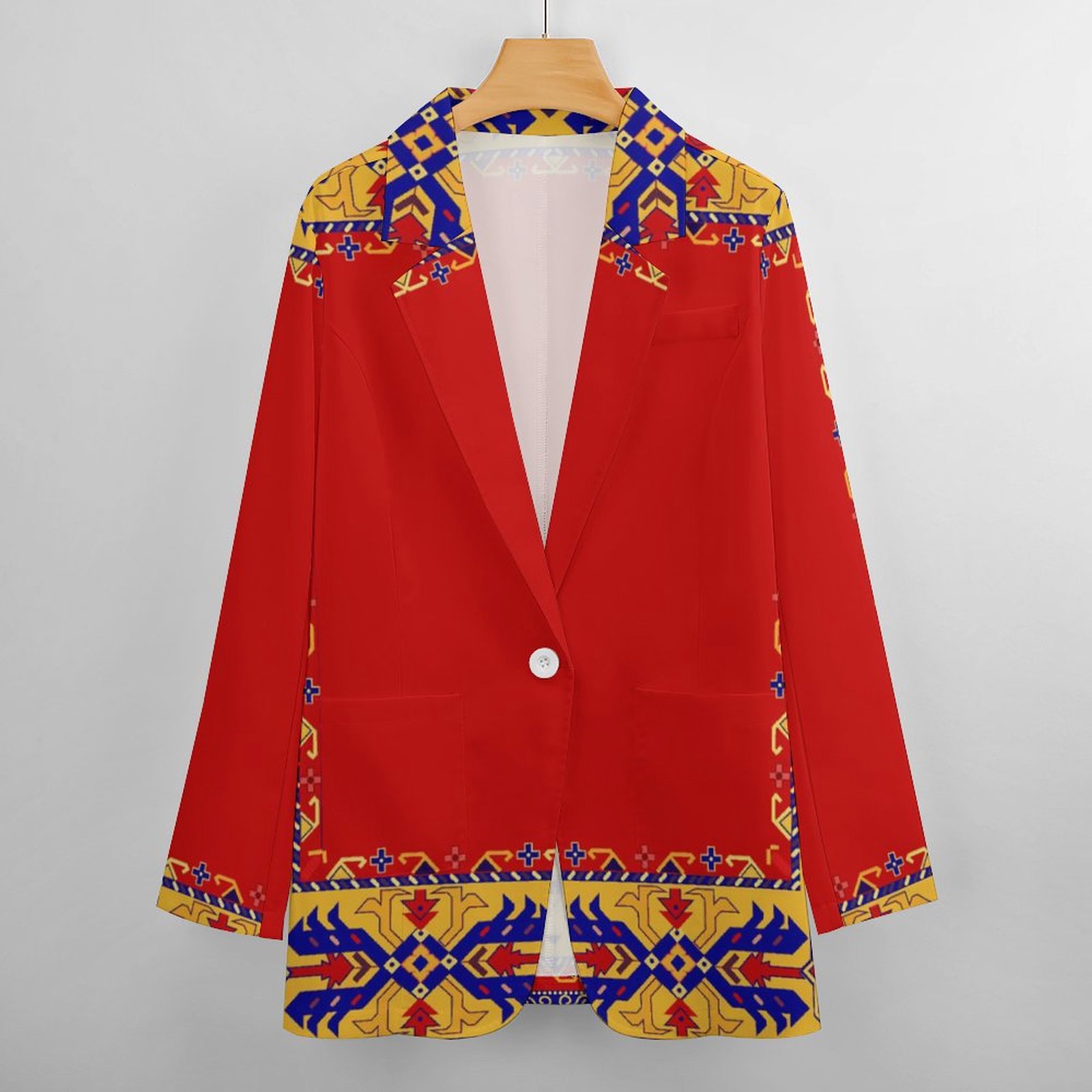 Armenian Folk All Over Print Women's Blazer