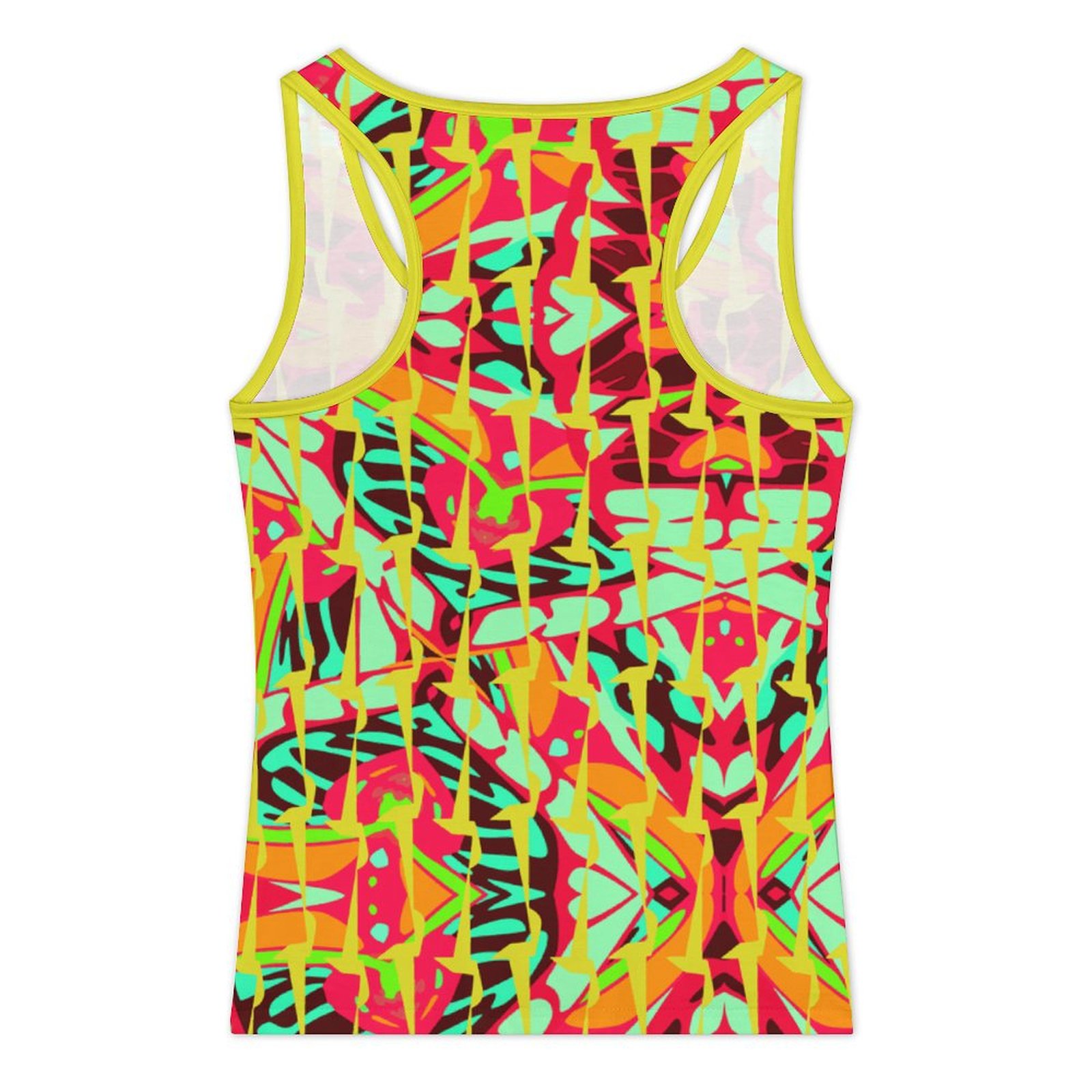 Psychedelic vibrant ornamental yellow Women's Basic Tank Top