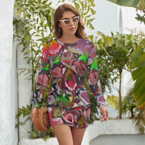 String Theory 5d Women's Long Sleeve Dress