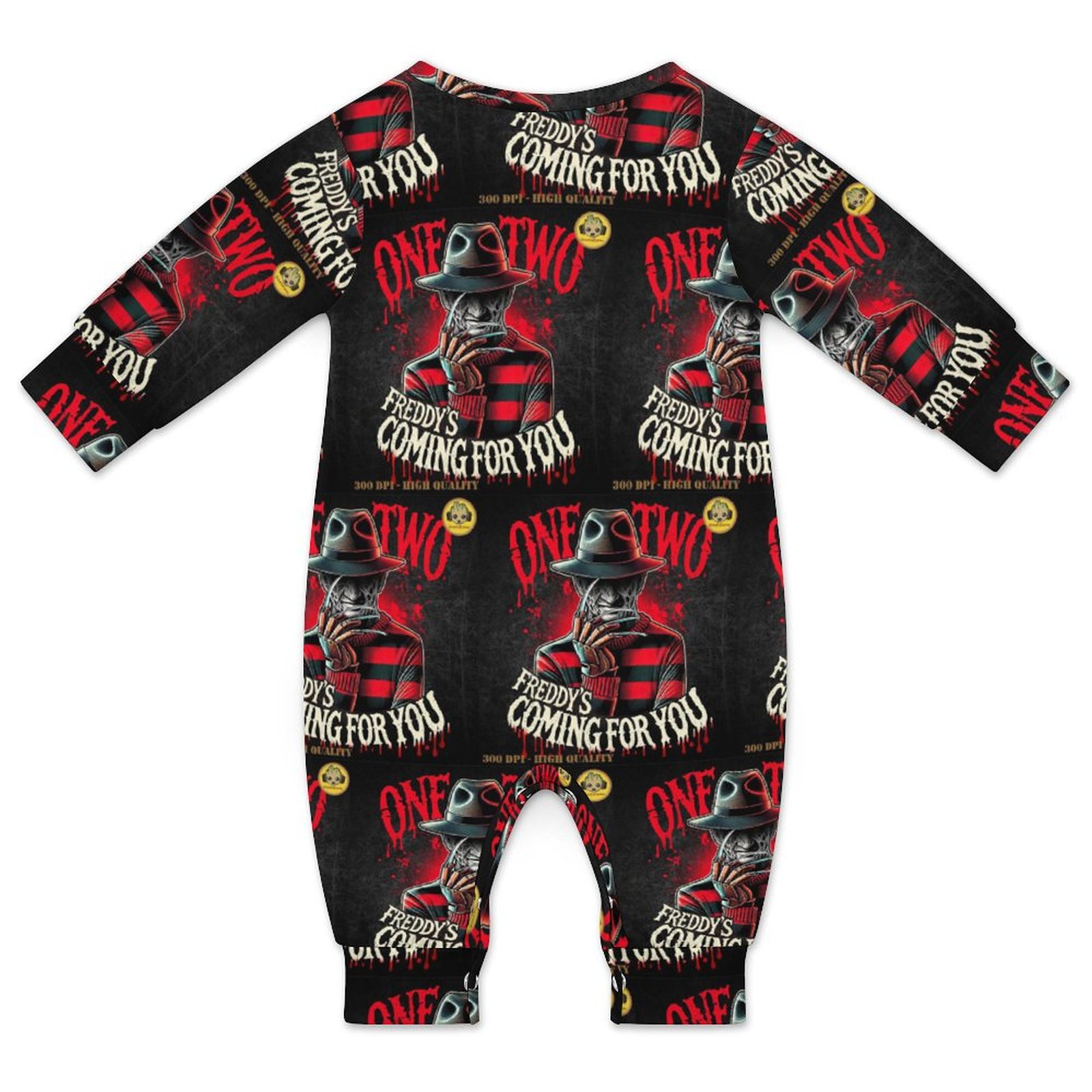 "Freddy's Coming For You" Halloween Baby Romper Long Sleeve Baby Romper