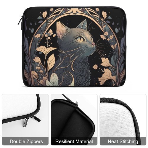 Mystic Cat Laptop Sleeve Laptop Sleeve (Multiple Sizes)