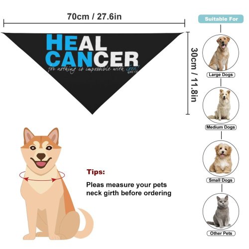 Cancer Awareness "He Can" Pet Scarf Pet Scarf