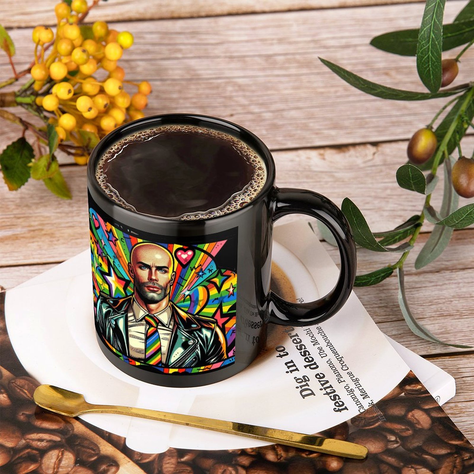 Guy with Pride Gay by Fetishworld Black Mug