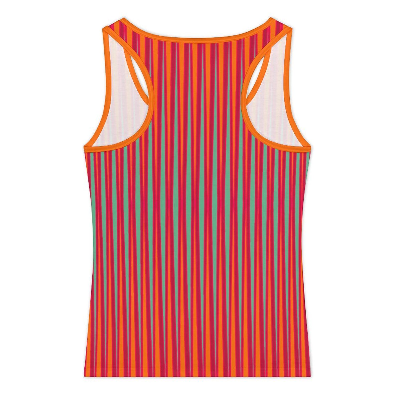 Tribal orange azure magenta fucsia Women's Basic Tank Top