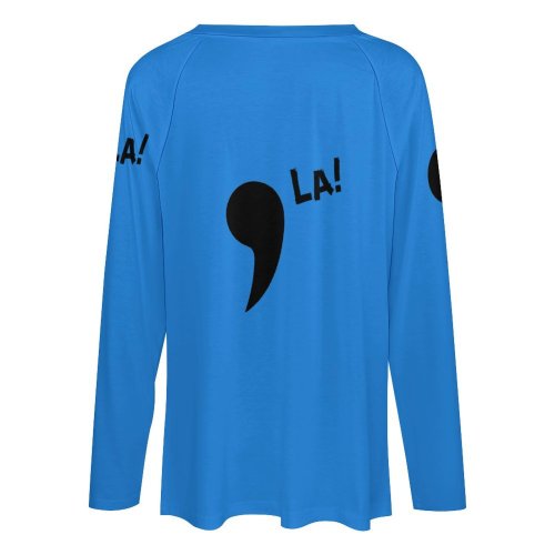 Comma La Tee! Women's Long Sleeve Loose Tee (TLREV2)