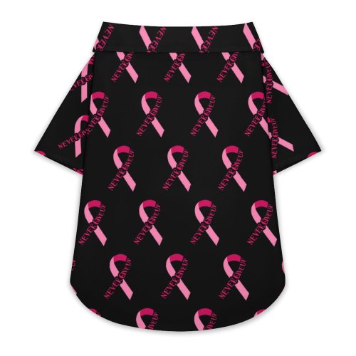 Cancer Awareness "Never Give Up" Pet Clothing Pet Shirt (LM027)