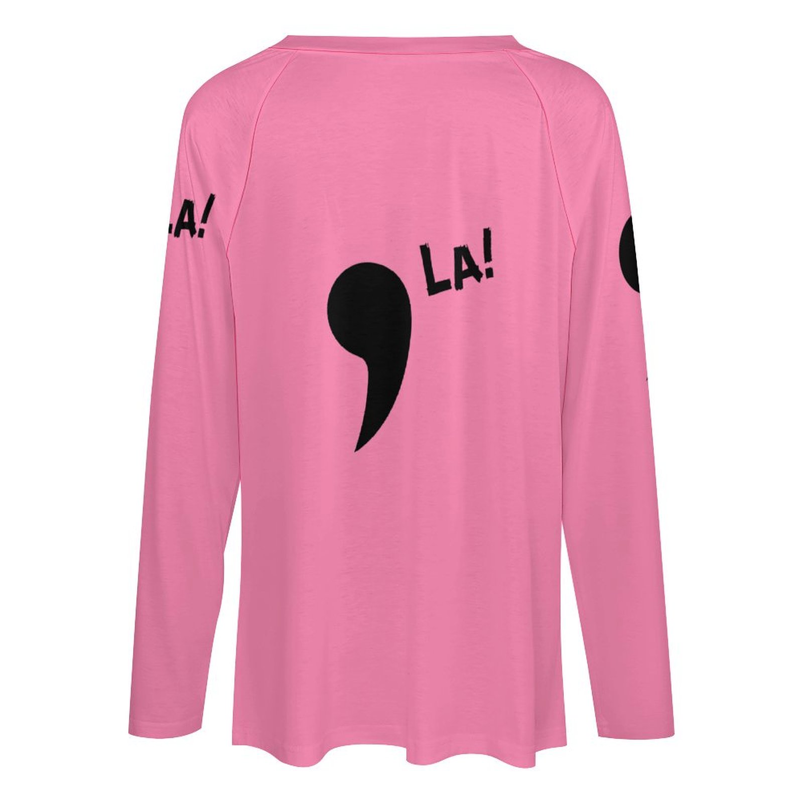 Comma La Tee! Women's Long Sleeve Loose Tee (TLREV2)