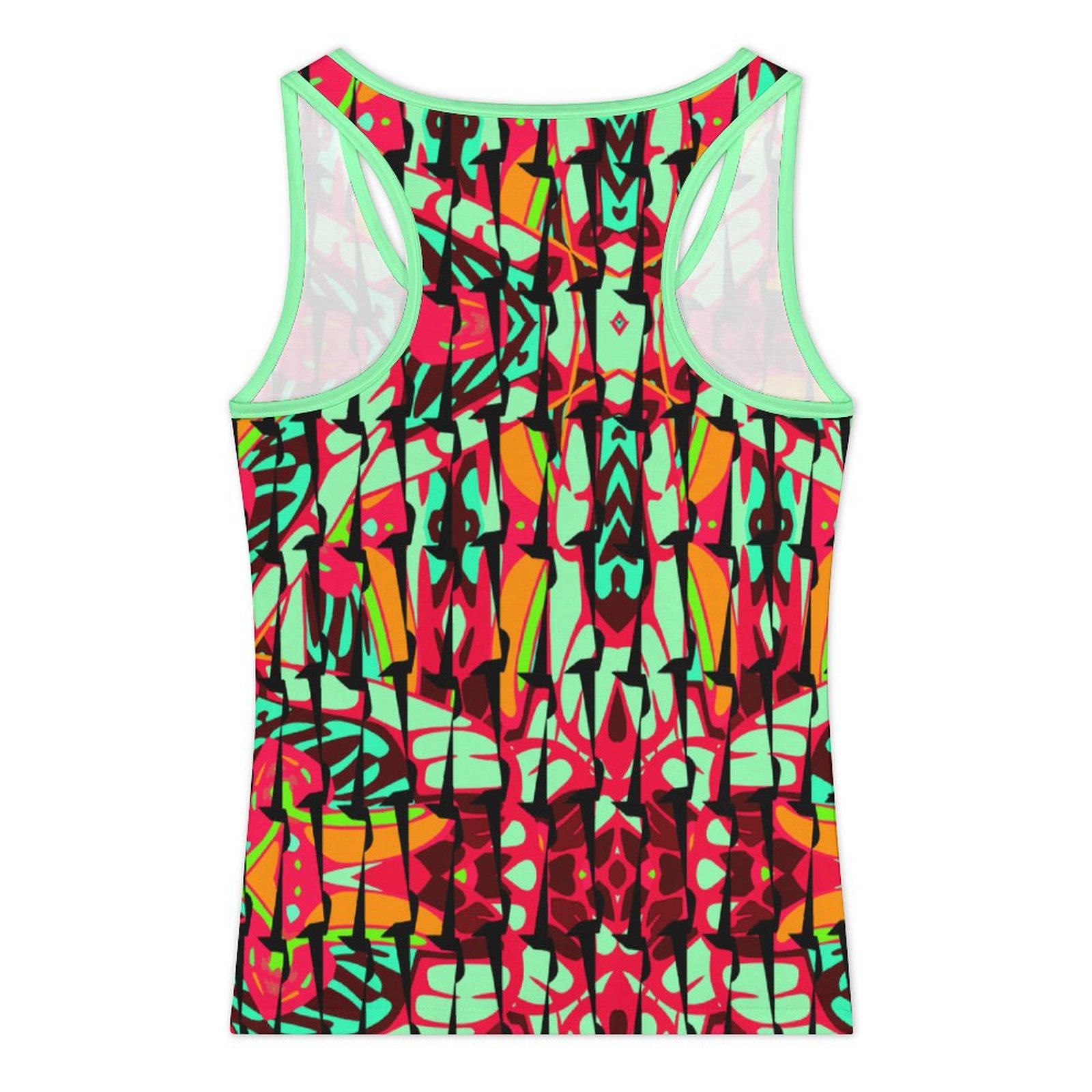 Psychedelic vibrant ornamental black Women's Basic Tank Top