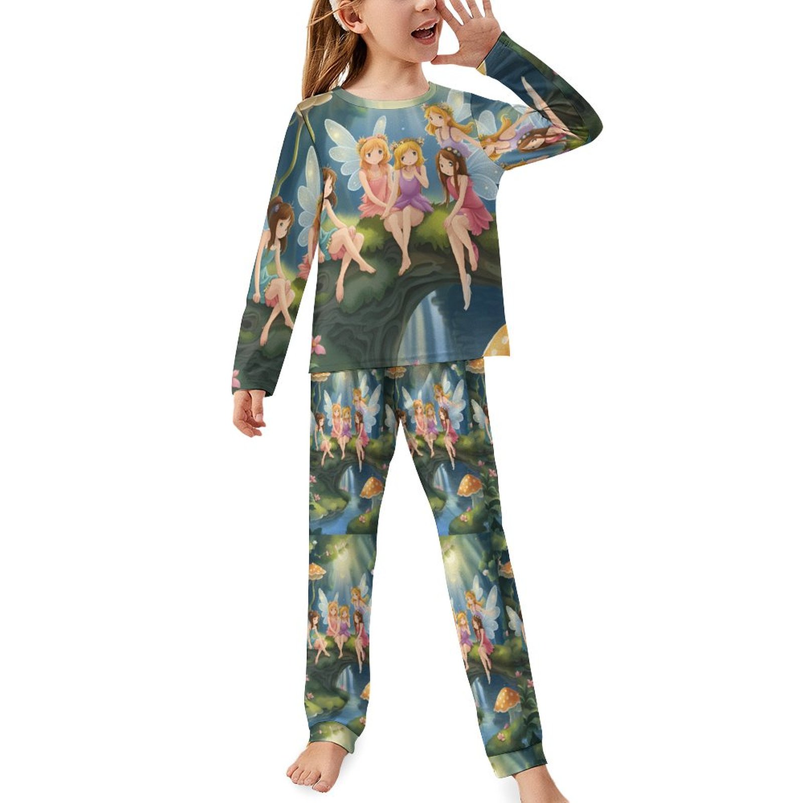 fairies 2 Girls' Pajama suit