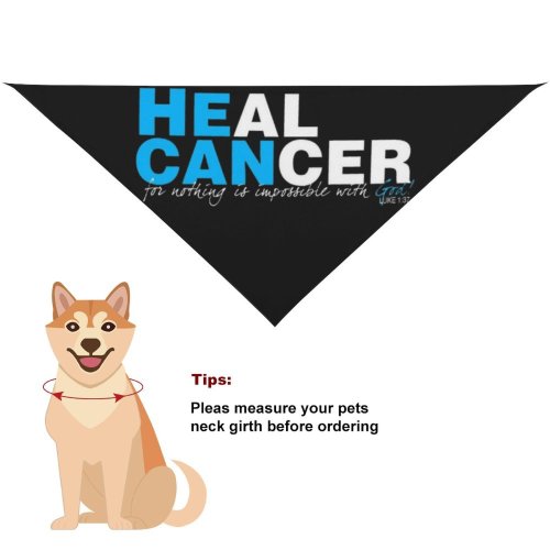 Cancer Awareness "He Can" Pet Scarf Pet Scarf