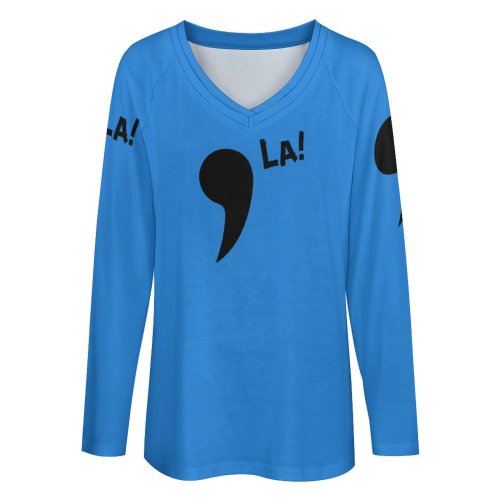 Comma La Tee! Women's Long Sleeve Loose Tee (TLREV2)