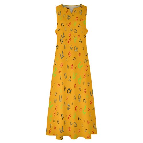 The Alphabet Sleeveless Long Dress (GQ)