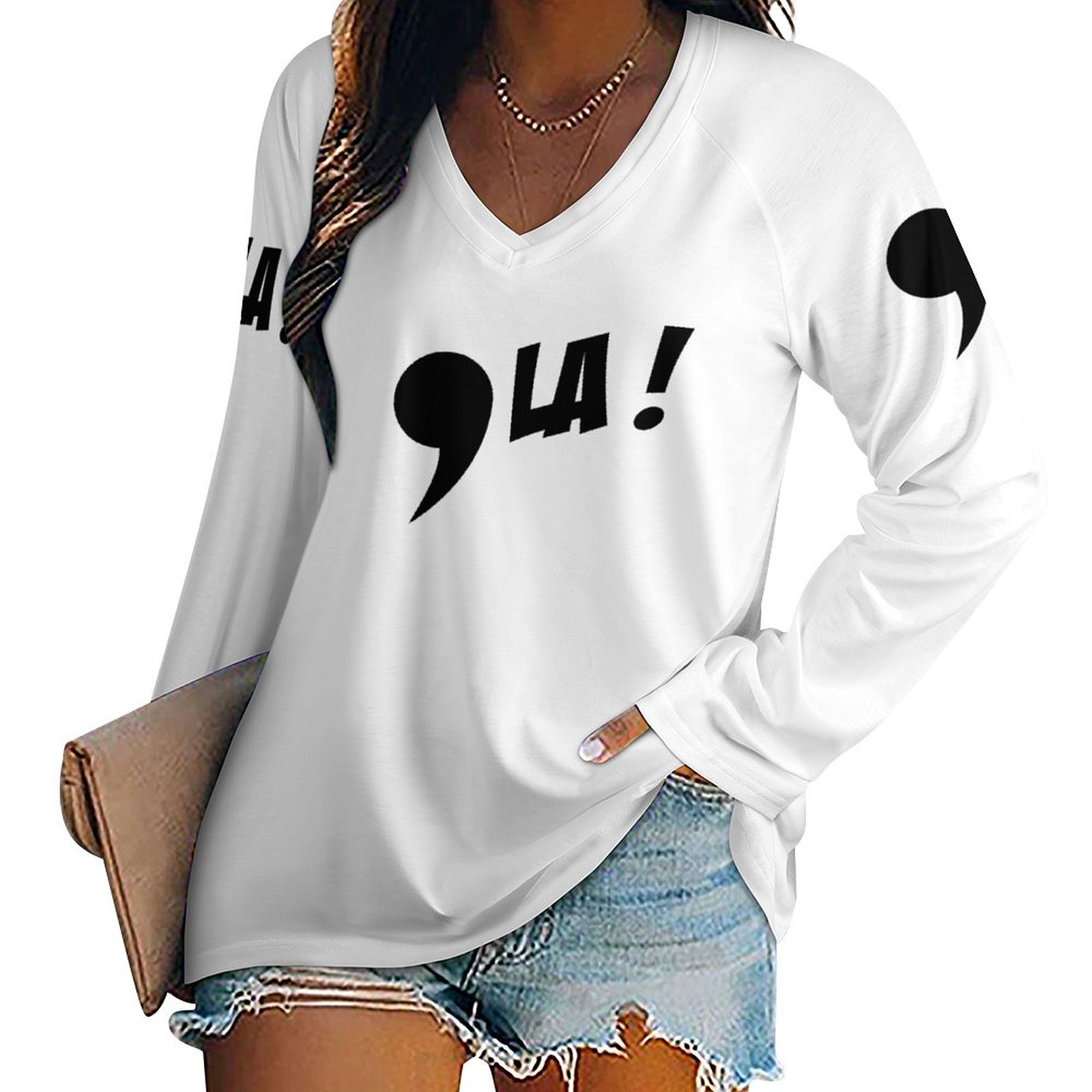 Long sleeve loose tee Women's Long Sleeve Loose Tee (TLREV2)