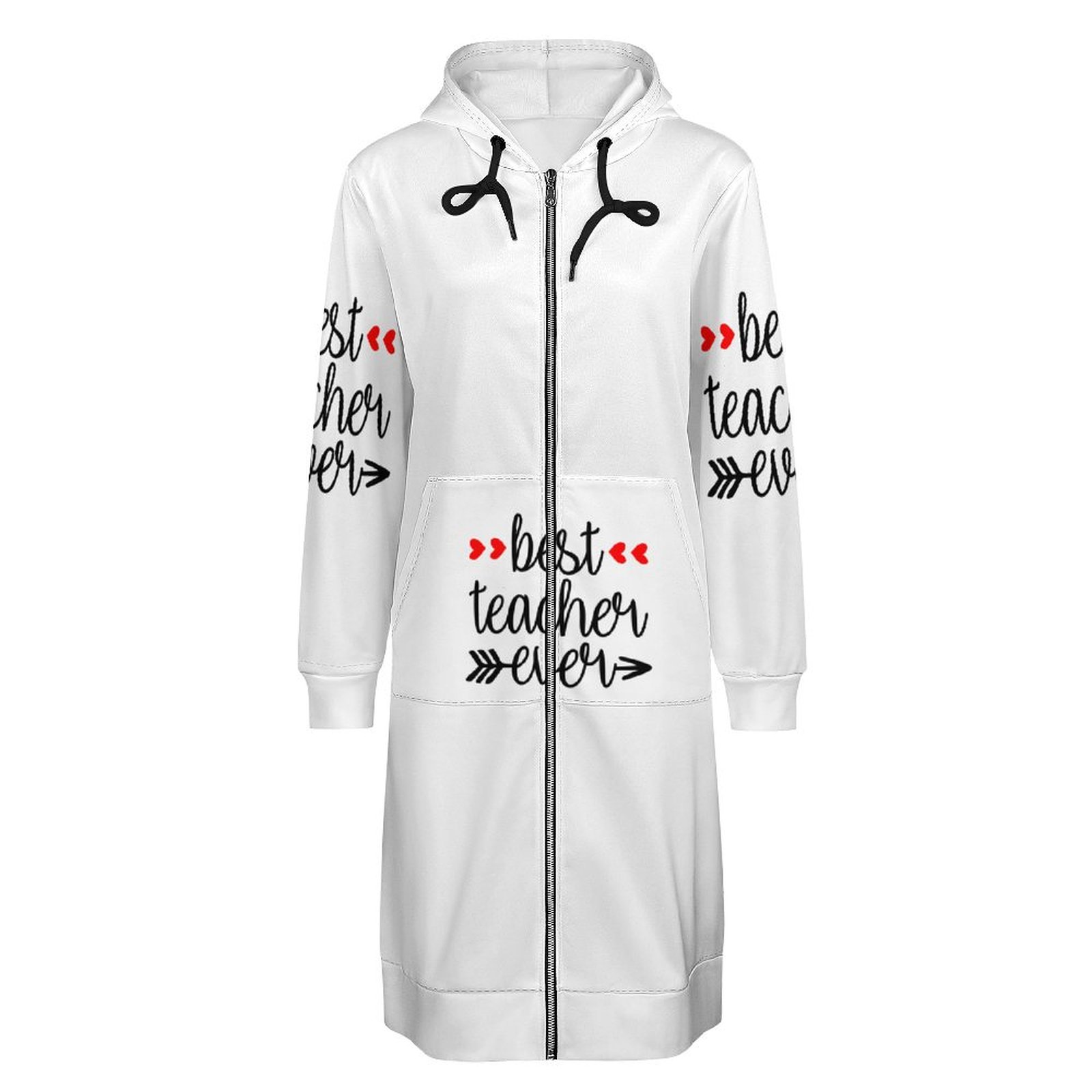 Best Teacher Ever Women's Hooded Sweatshirt Dress