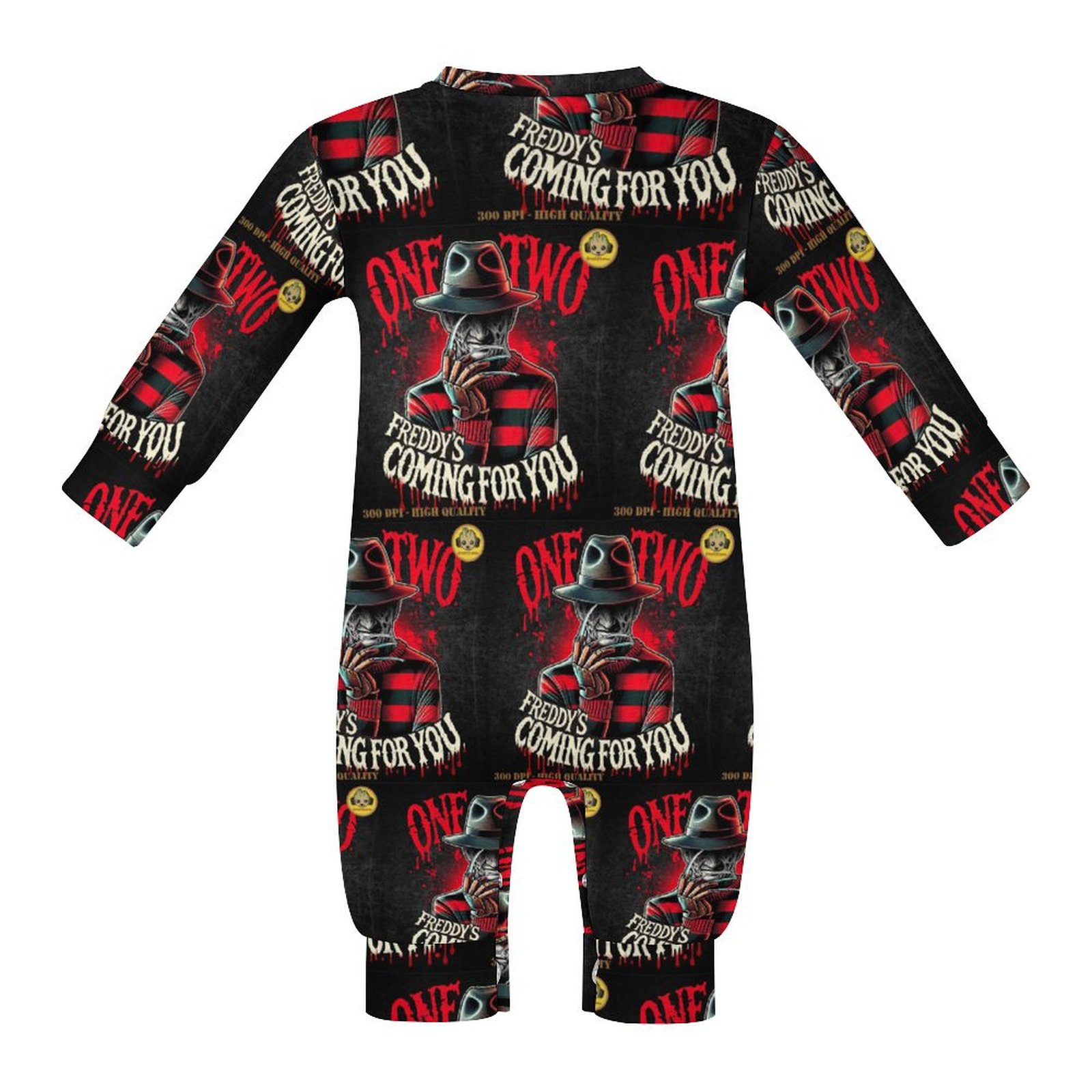 "Freddy's Coming For You" Halloween Baby Romper Long Sleeve Baby Romper