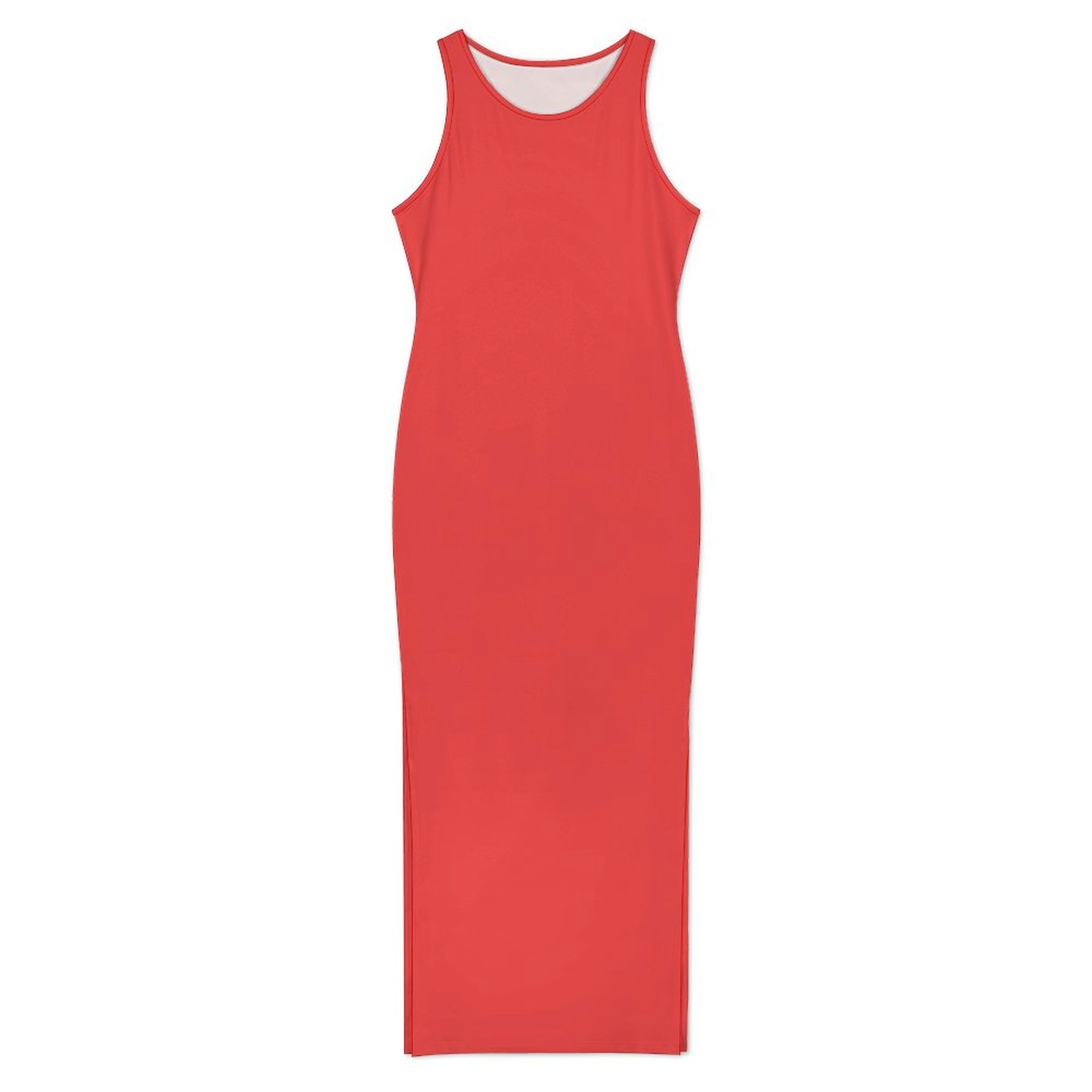 Red Sleeveless Bodycon Side Slit Long Dress