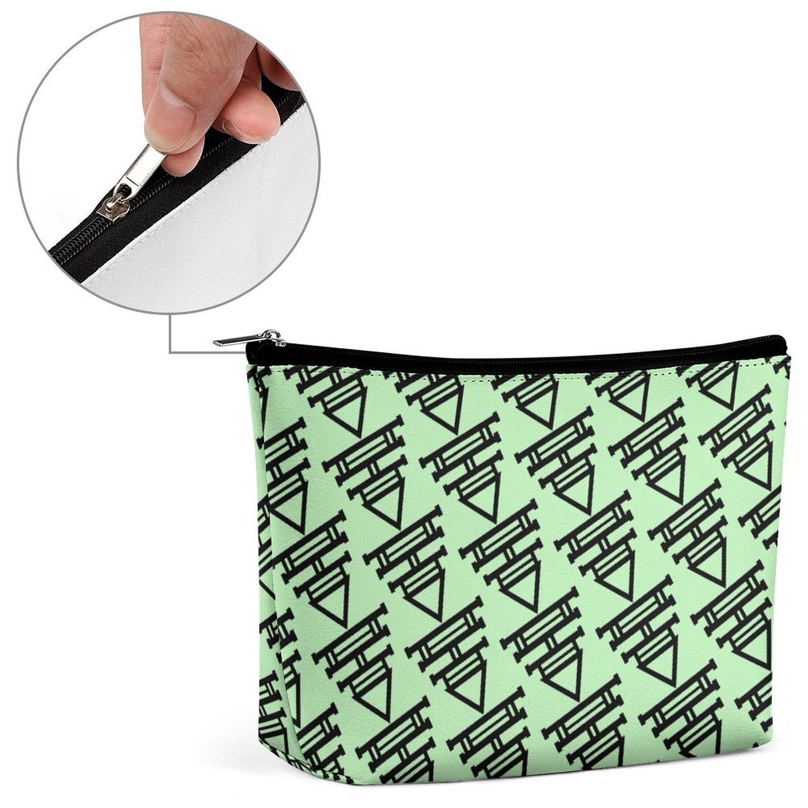 minimalistic black tribal arrows 3 Portable Cosmetic Bag