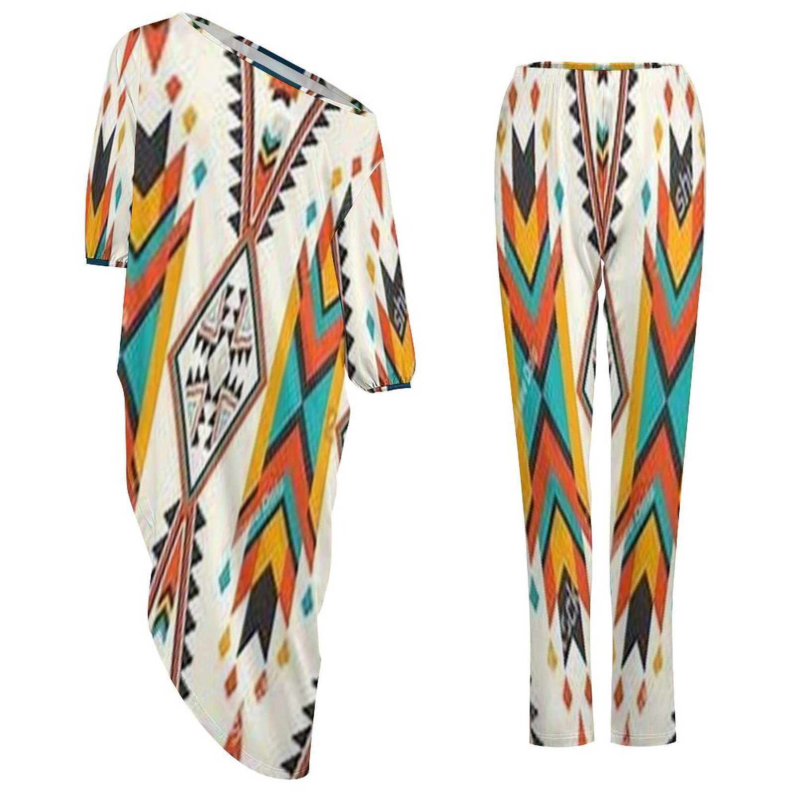 Native Women's Off Shoulder Two-piece Set