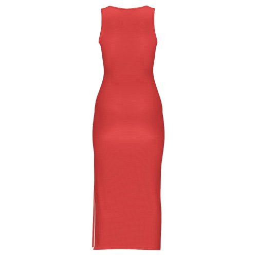 Red Sleeveless Bodycon Side Slit Long Dress