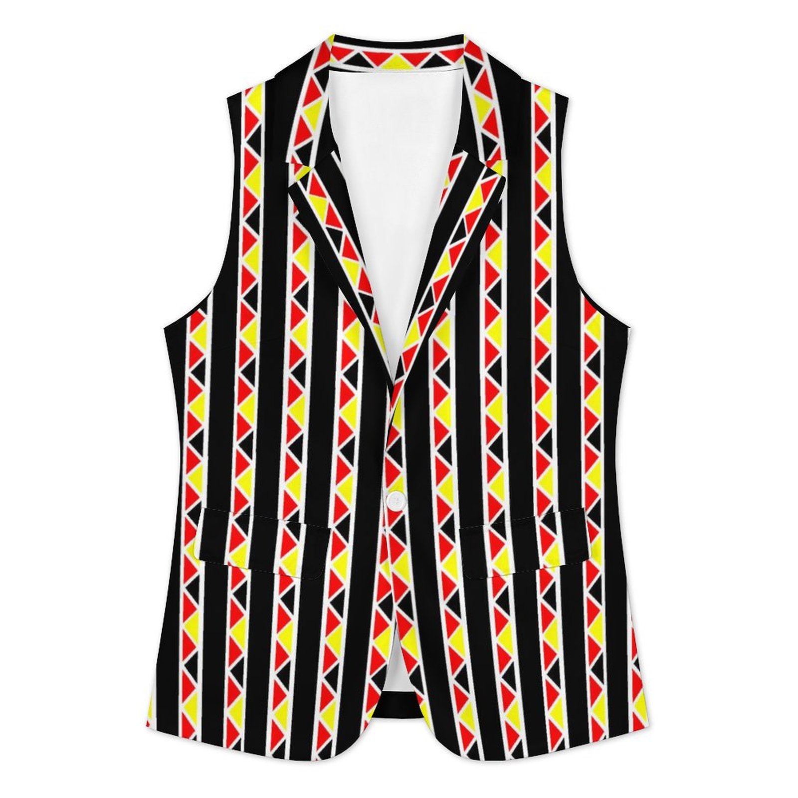 Kente Stripes Women Sleeveless Blazer