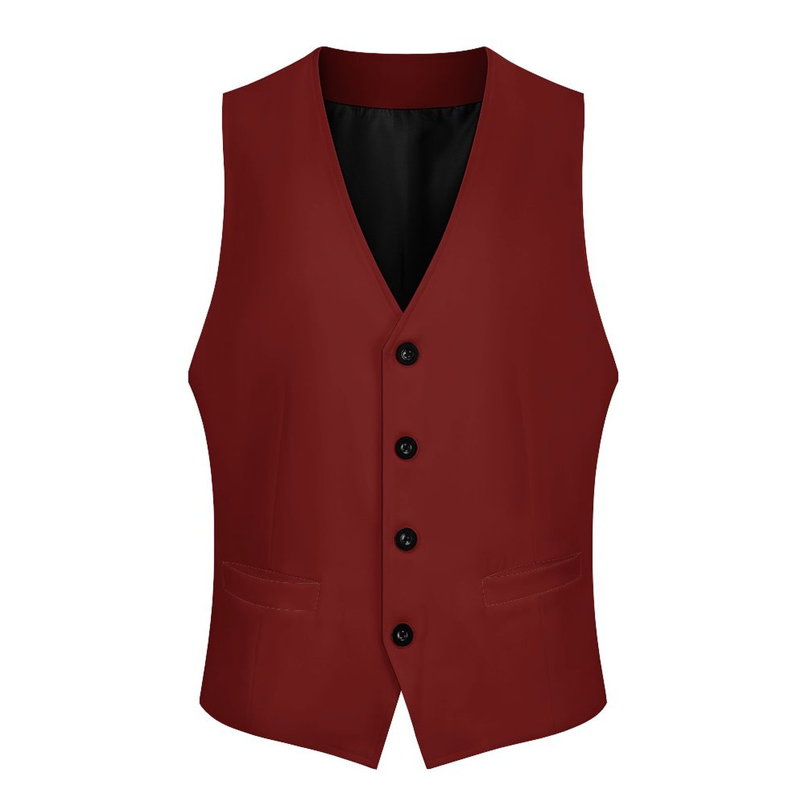 Black Lace Rose Men's Sleeveless Suit Vest