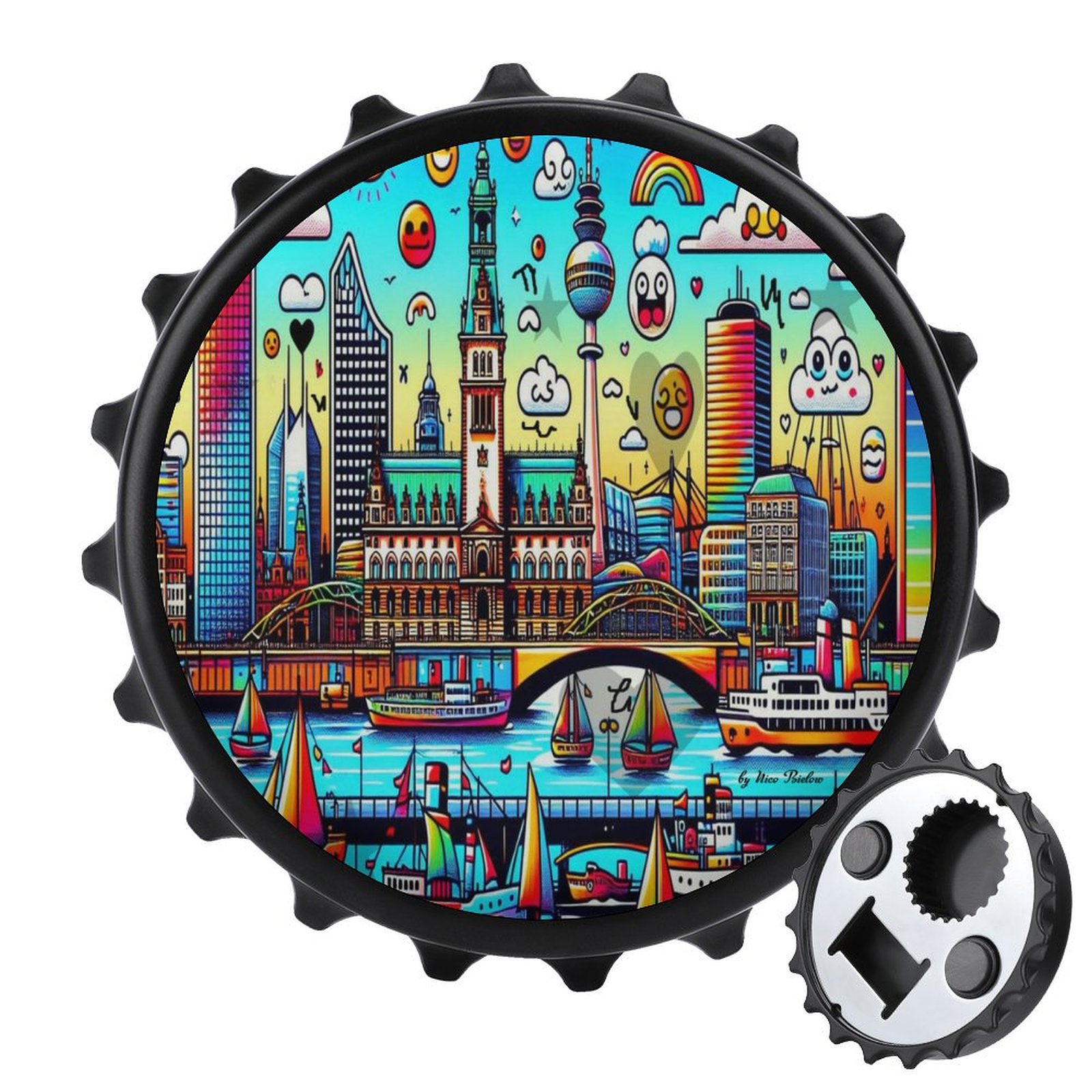 Bottle opener/fridge magnets