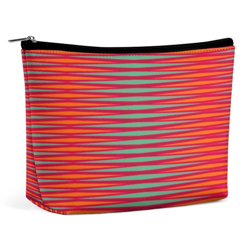 Tribal orange azure magenta fucsia 4 Portable Cosmetic Bag