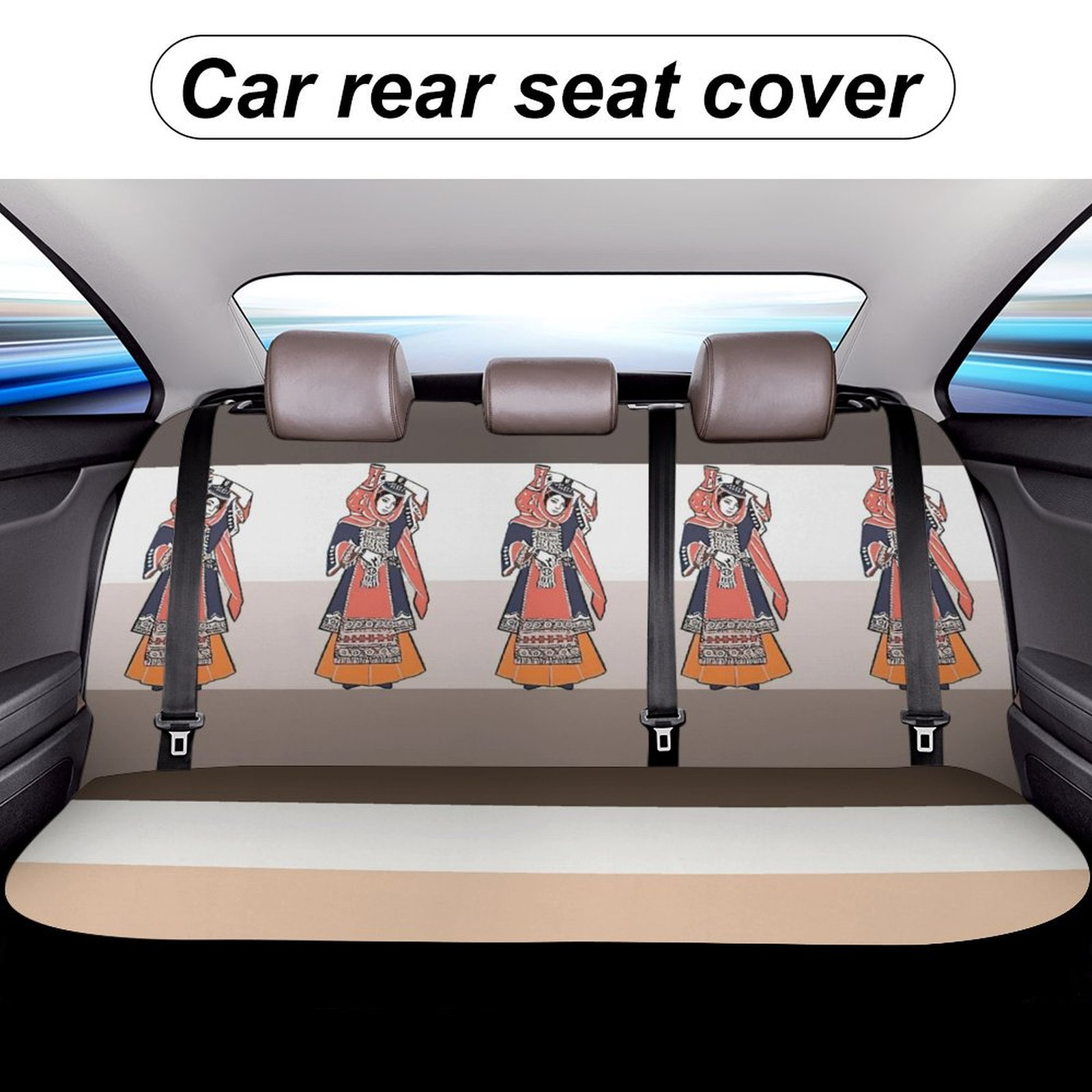 Girl with the Jug Car Rear Seat Cover