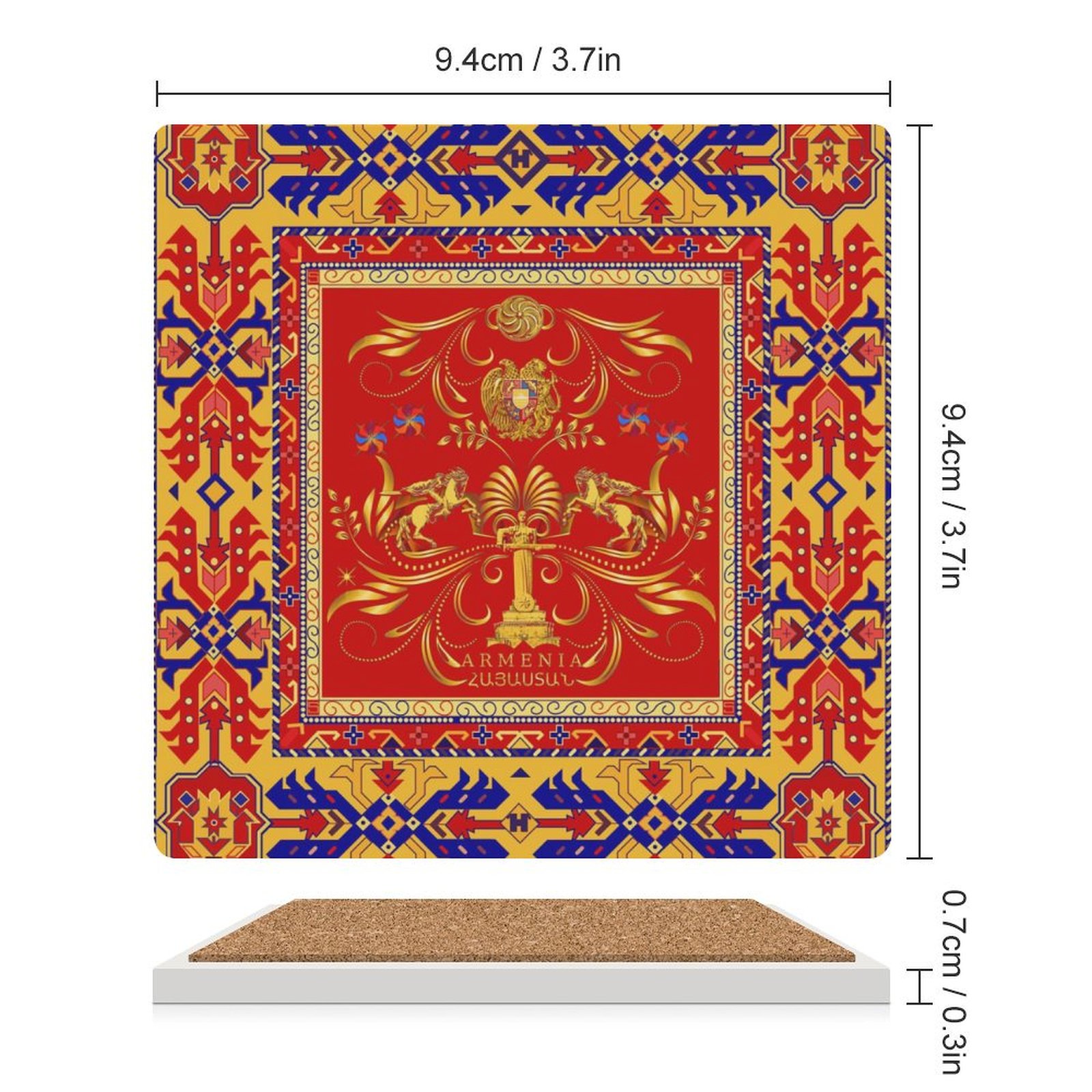 Armenia Ceramic Coasters (Square) Ceramic Coasters (Square)