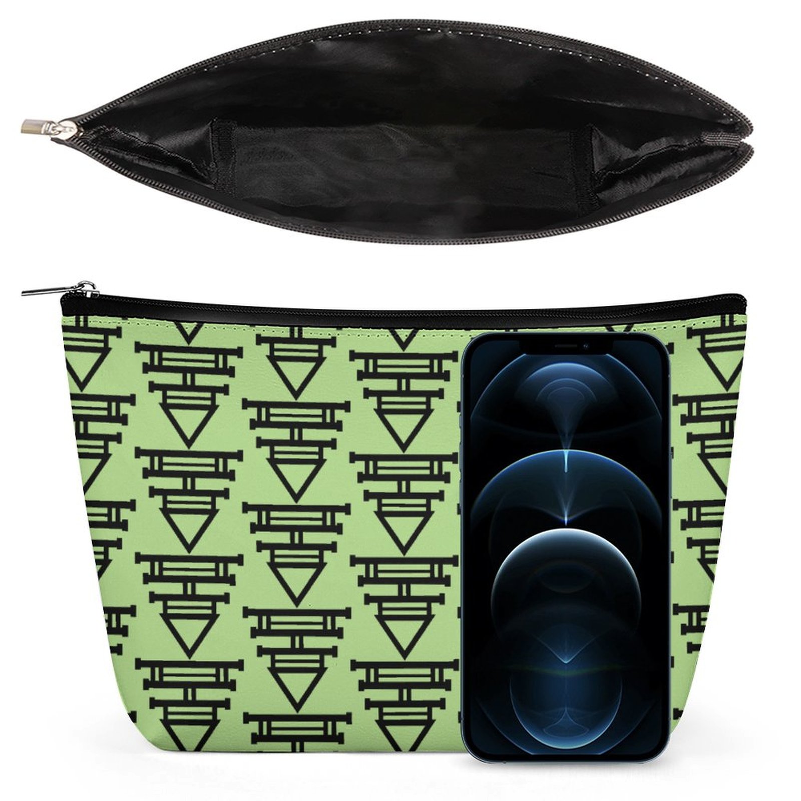 minimalistic black tribal arrows 2 Portable Cosmetic Bag