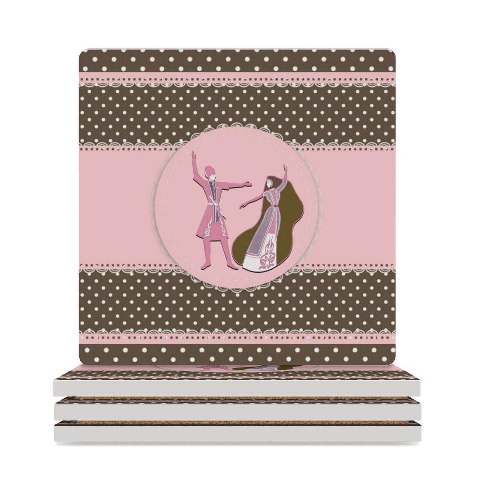 The Dancers Ceramic Coasters (Square) Ceramic Coasters (Square)