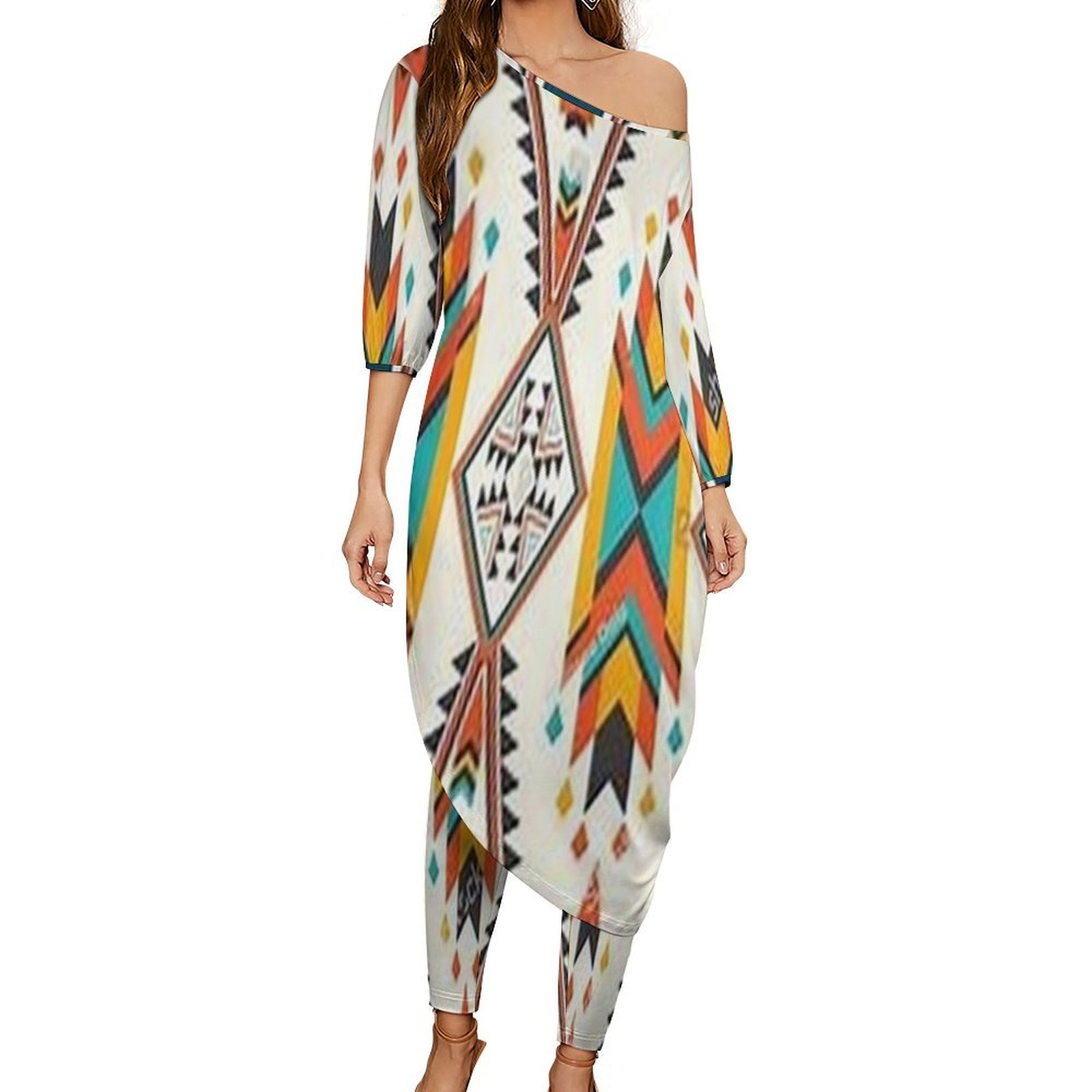 Native Women's Off Shoulder Two-piece Set