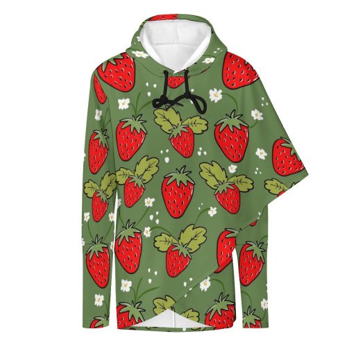 fragole strawberry Women's Mid-length Slim Fit Hoodie