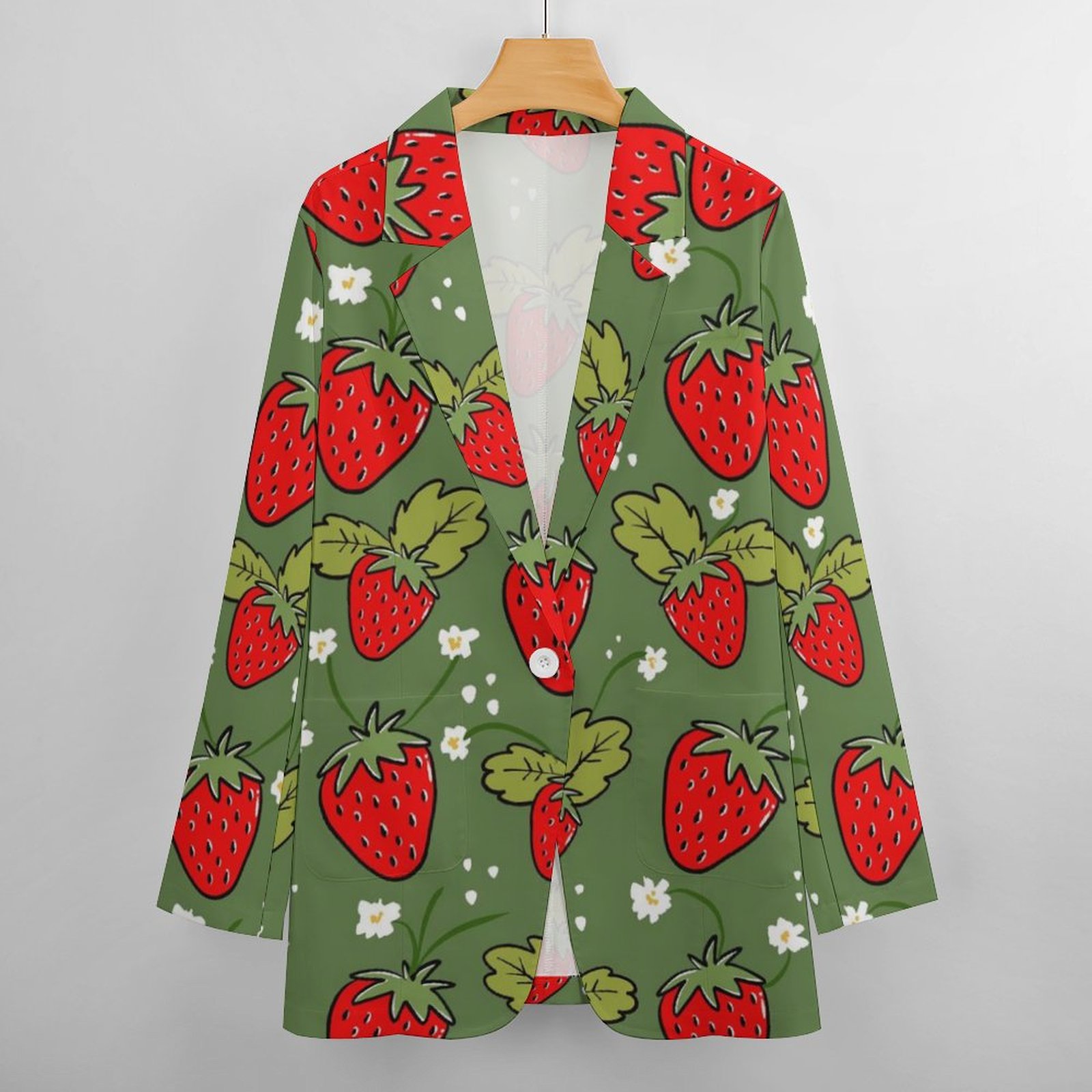 Women's casual suit strawberry All Over Print Women's Blazer