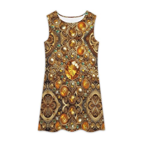 Sleeveless dress All Over Print Sleeveless Dress