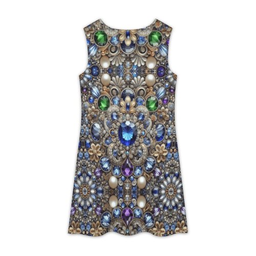 Sapphire Crown - Sleeveless dress All Over Print Sleeveless Dress