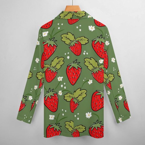 Women's casual suit strawberry All Over Print Women's Blazer