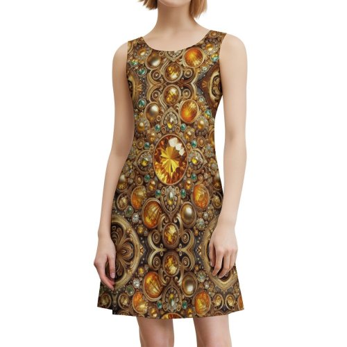 Sleeveless dress All Over Print Sleeveless Dress