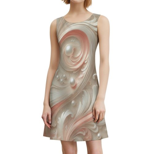 Serenity Swirls - Sleeveless dress All Over Print Sleeveless Dress