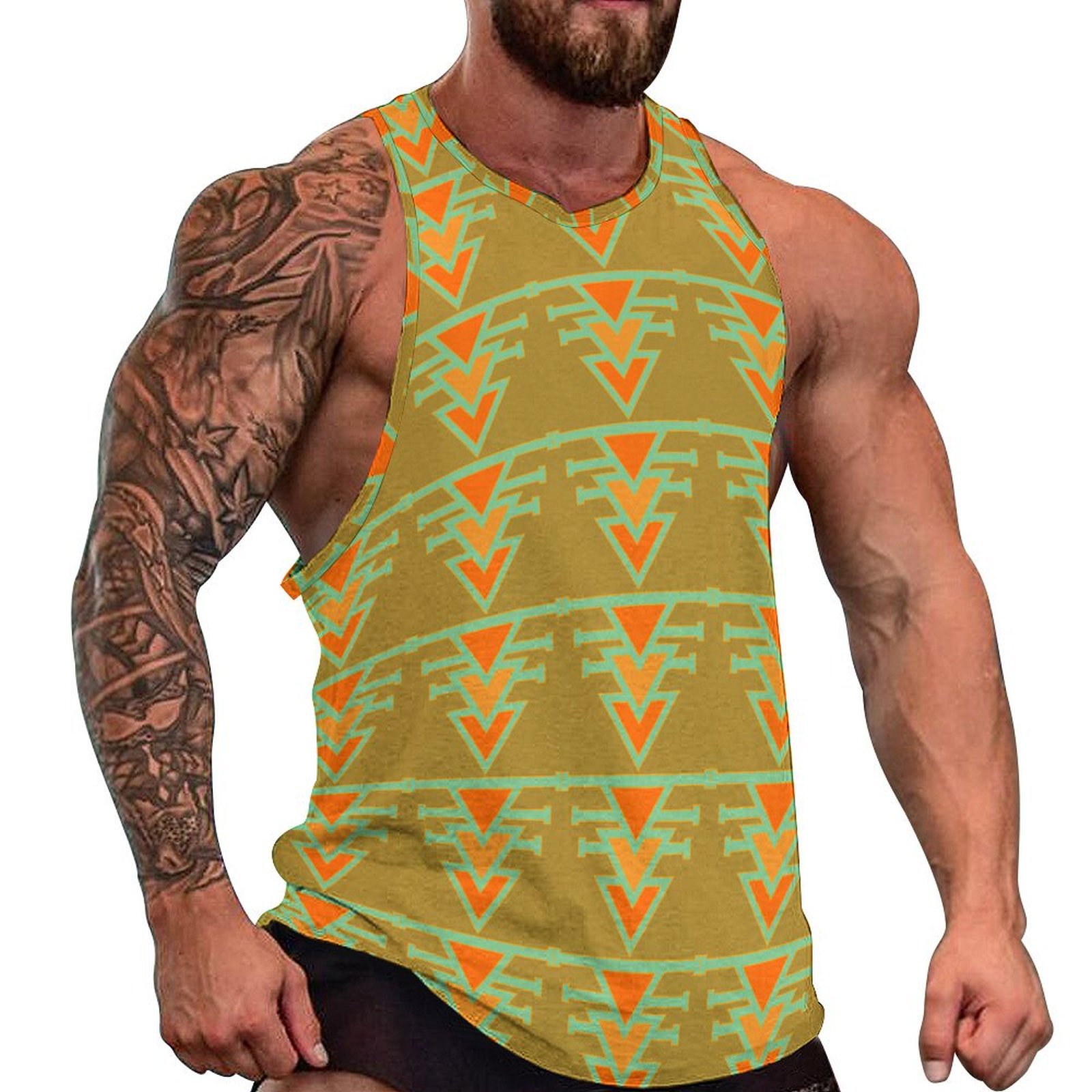 tribal arrows orange azure
