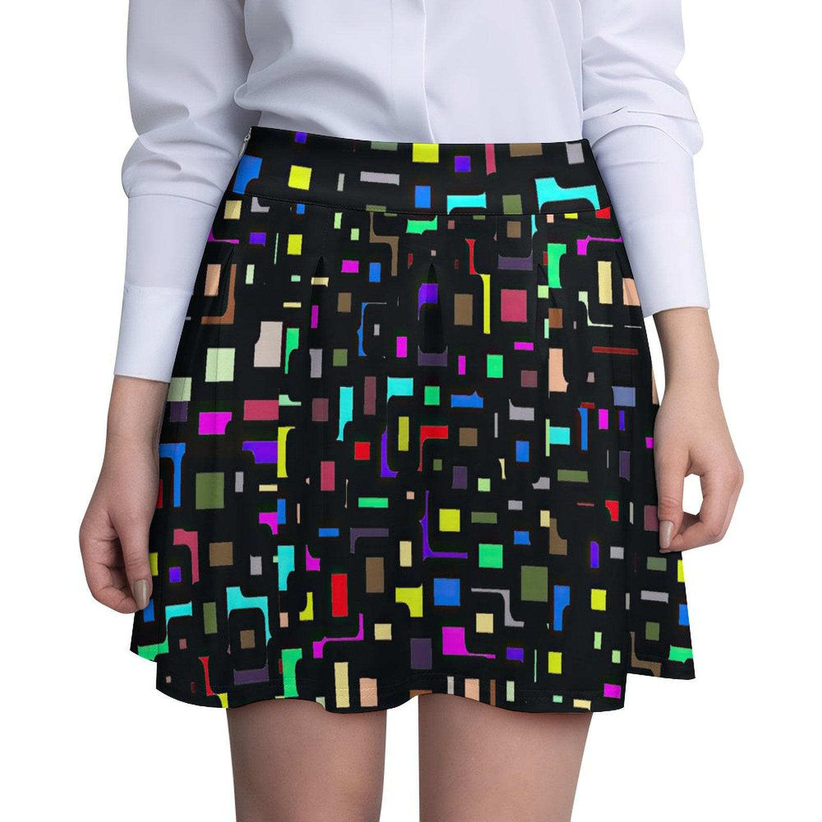 City Life All Over Print Skater Skirt