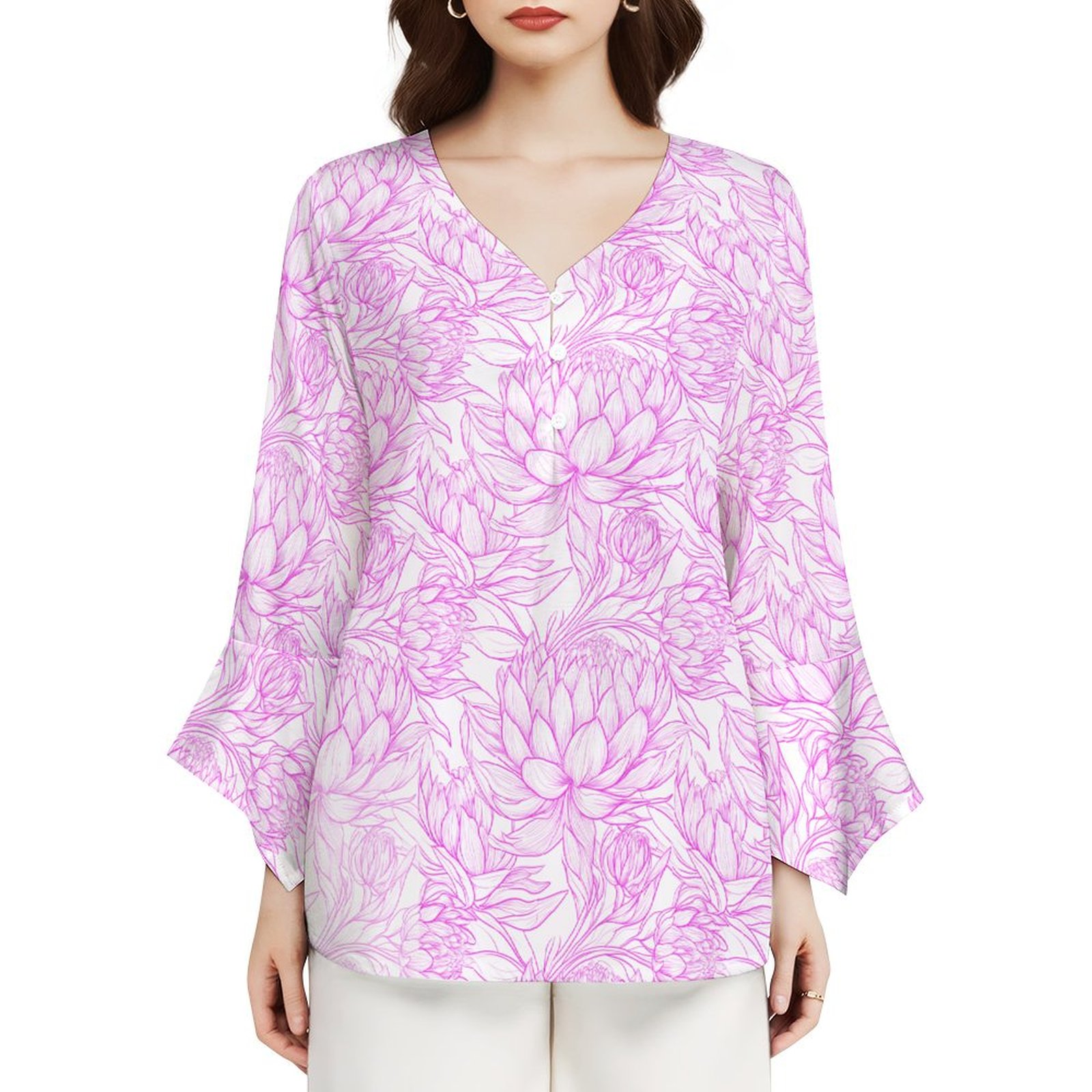 Petal sleeve top