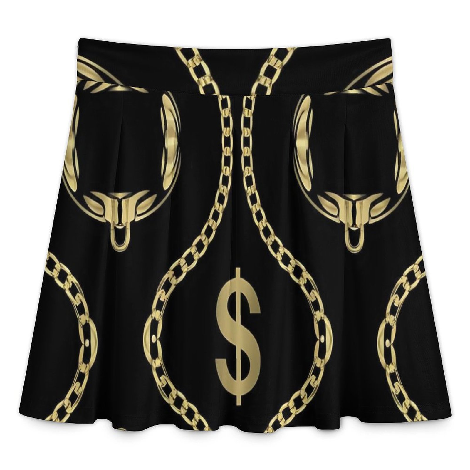 luxurious All Over Print Skater Skirt